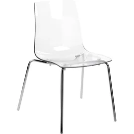 Beliani Esszimmerstuhl Kunststoff Transparent 2er Set