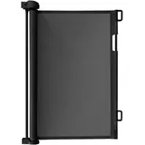 ruhhy Treppenschutzgitter ausziehbar 13-140cm Rollgitter Höhe 85cm Absperrgitter 19380 (Schwarz, 85 cm)