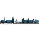 wall-art Wandtattoo »Mein Hamburg Stadt Skyline«, selbstklebend, entfernbar, blau