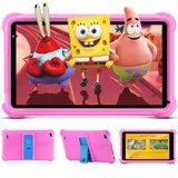 qunyiCO Kinder-Tablet 7 Zoll Android 10 Kinder 2 GB + 32 GB GMS zertifiziert, Tablets, Apps vorinstalliert, Kindersteuerung, Bluetooth, WLAN, Lern-Tablet mit Kinderschutz (Rosa)
