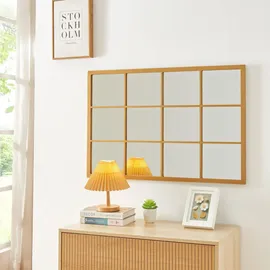 [en.casa] Wandspiegel, Gold, Glas, Rechteckig, 60x90x1.8 cm,