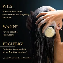 Satin naturel Festes Shampoo Set BIO 3 x 60 g