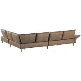 W.Schillig Ecksofa aus Echtleder ¦ braun ¦ Maße (cm): B: 340 H: 85 T: 272.0