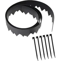 EasyFlex Gartenumrandung mit Bonus-Verankerungspfahlen, 11,4 cm hoch, gerade Oberseite, Kunststoff, 7,8 m, Schwarz