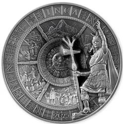 1 Kilo-Silbermünze "Mythos der Inka" 8-Layer-Hochrelief