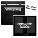 Siemens Herdset Siemens Backofen ecoClean Teleskopauszug + Wolkenstein Induktionskochfeld 60cm autark