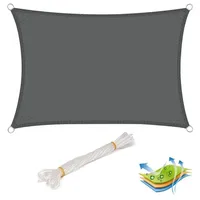 Woltu Sonnensegel Rechteck wasserabweisend Sonnenschutz Polyester Windschutz mit uv