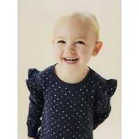 NAME IT Minikleid "NMFOEANA LS SWE DRESS BRU PB",