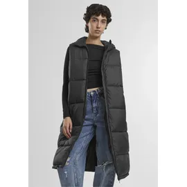 URBAN CLASSICS Long Hooded Puffer Weste Black M