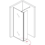 Bernstein Seitenelement Spritzschutz NT106 Walk-In Dusche Klarglas