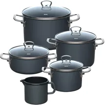 RIESS Topf-Set 5-tlg. Kochtopf + Suppentopf + 3 x weitere Töpfe