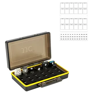 JJC Mini-USB-Flash-Laufwerk-Organizer mit 24 Steckplätzen für 20 USB-Sticks Typ A USB 3.1 3.0 2.0 Laufwerke und 4 USB-C-Laufwerke, wasserdicht, stoßfest, für SanDisk, Samsung, HP, Lexar, KingSton