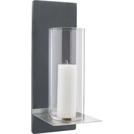 BLOMUS Wandkerzenhalter FINCA Edelstahl Silber