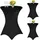 luxuskollektion Stehtischhusse Schwarz Ø 80 cm 3er Set