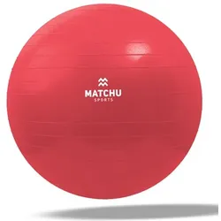 Gymnastikball 55 cm - Sitzball - Pilatesball - Yogaball - Rot GELB|ROT 55 CM