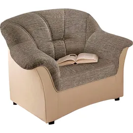 DOMO collection Sessel Flores Kunstleder 92 x 84 x 82 cm Weiß