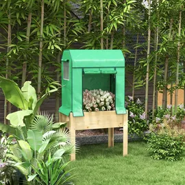 Outsunny Hochbeet 86 x 60 x 165 cm Beige