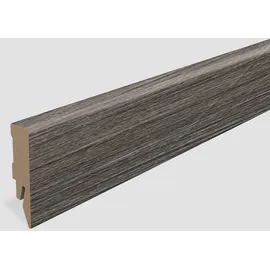 EGGER Sockelleiste L550 Kubisch für Fußboden Loja 6 cm Eiche Grau