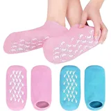 Traumheim Fußmaske Feuchtigkeitsspendende Socken, 2 Paar Gel Socken zur Füße Damen SPA, 2-tlg.