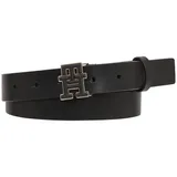 Tommy Hilfiger Ledergürtel »TH LOGO 2.5«, mit Logoprägung, Gr. 70, Black, , 64321468-70