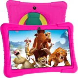 JJGJ Kinder Tablet 10 Zoll, Android 13 Tablet für Kinder, 8GB RAM 64GB ROM Kids Tablet mit 8000mAh, IPS HD Display, 5MP+8MP, WiFi, Bluetooth, Children's Tablet with Parental Control (Rosa)