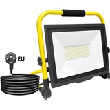 RIGIDON 100W LED Baustrahler, 10000LM Tragbarer Led Arbeitsscheinwerfer, Led Strahler Arbeitsstrahler Mit Stecker, Bauscheinwerfer, Für Werkstatt Baustelle Garage Garten, 6000K