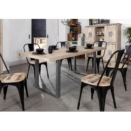 Massivmoebel24 Mango 160 x 90 x 76 cm weiß