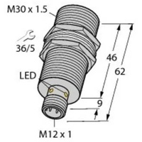 Turck Sensor bündig NPN, Schließer BI10U-MT30-AN6X-H1141