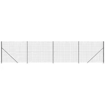 vidaXL Maschendrahtzaun mit Bodenflansch Anthrazit 2x10 m