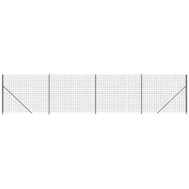 vidaXL Maschendrahtzaun mit Bodenflansch Anthrazit 2x10 m