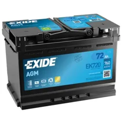 Exide EK720 Start-Stop AGM 12V 72Ah 760A Autobatterie