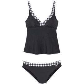 LASCANA Bügel-Tankini Damen schwarz-weiß Gr.38 Cup D