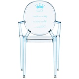 Kartell Loulou Ghost Kinderstuhl, Polykarbonat, hellblau, 37 x 40 x 63 cm