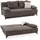 luma-home schönes für dein zuhause Dauer-Schlafsofa, Braun Textil, 2-Sitzer, Füllung: Polyetherschaumkern, einzeln stellbar,Rechteckig, 202x90x105 cm, Wohnzimmer, Sofas & Couches, Schlafsofas