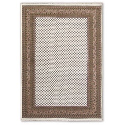 Orientteppich Mir Boteh Plain 90 x 160 cm Wolle Beige