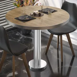 GGM Möbel Bistrotisch Ø 80 x 75 cm Rot/Weiß