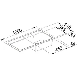 Blanco Zenar XL 6 S Silgranit PuraDur Becken links schwarz O.ZUB. M.AF.
