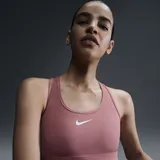 Nike W NK SWSH MED SPT BRA, Canyon Pink/Weiß M