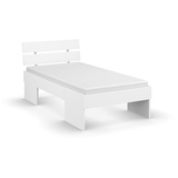 RAUCH Möbel Bett Futonbett in Weiß, Liegefläche 90x200 cm, Gesamtmaße B/H/T 95x84x214 cm