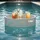 Relaxdays Schwimmendes Tablett Weiß 60 cm