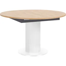 Mäusbacher Esstisch, rund, Untergestell Säule beige