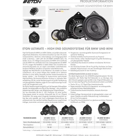 ETON UG BMW 10 CN U – Ultimatives 10cm 2-Wege Plug / Play BMW Center-System im N-Korb