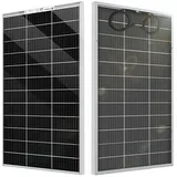 ECO-WORTHY Bifaziales Solarpanel120W 18V, Monokristallin Solarmodul für 12V Batterien, Photovoltaik, Solarpanel 12v ideal für Wohnmobil, Balkonanlage, Gartenhäuse, Boot