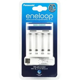 Panasonic eneloop Standard USB Ladegerät BQ-CC61 weiß für 2 oder 4 Akkus Mignon, AA oder Micro, AAA