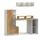 Vicco Schreibtisch Tomy, Weiß/Goldkraft Eiche, 150 x 59 cm 4er Set, Vicco