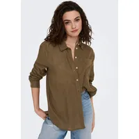 Only Oversized Basic Hemd Bluse Langarm Business Tunika Shirt