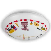 meineWunschleuchte Coole Deckenleuchte mit Baustellen Motiv fürs Kinderzimmer Ø 35cm