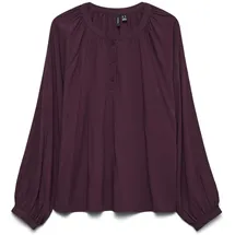 Vero Moda Damen Vmbella Ls Placket Top WVN Ga Noos, Winetasting, XS - XS