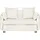 Beliani Schlafsofa Stoff 2-Sitzer Beige