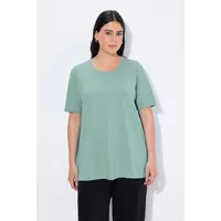 Ulla Popken Shirt in helles moosgrün | 54-56